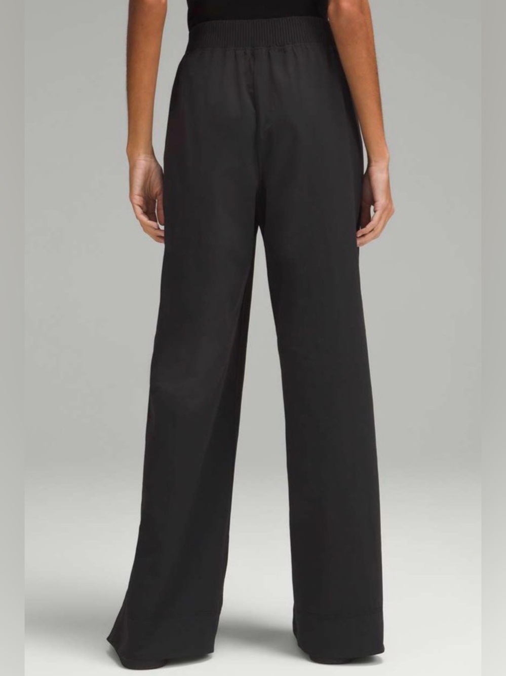 LULULEMON STRETCH WOVEN WIDE LEG HIGH RISE PANT SIZE XL BLACK - Picture 2 of 10